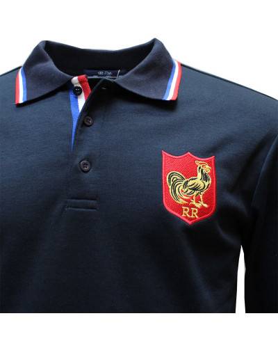 Polo Plaquage Marine et French Flag - Enfant