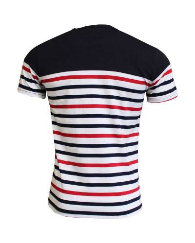 T-shirt Marinière Tricolore - marine