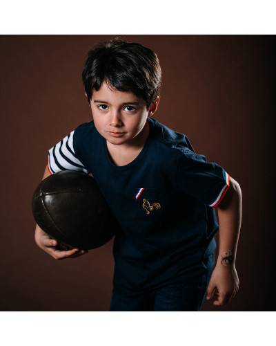 T-shirt de rugby Le Bras en Marinière - Enfant