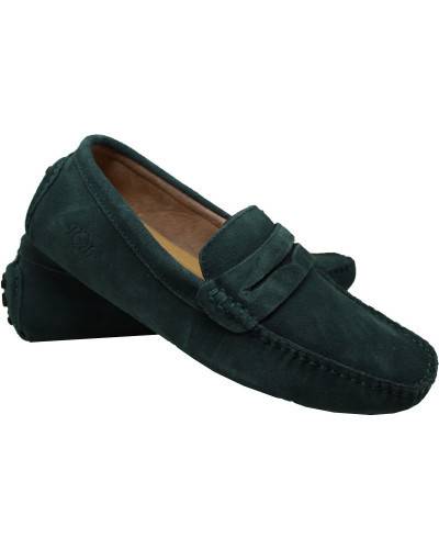 Mocassins en nubuck - vert forêt