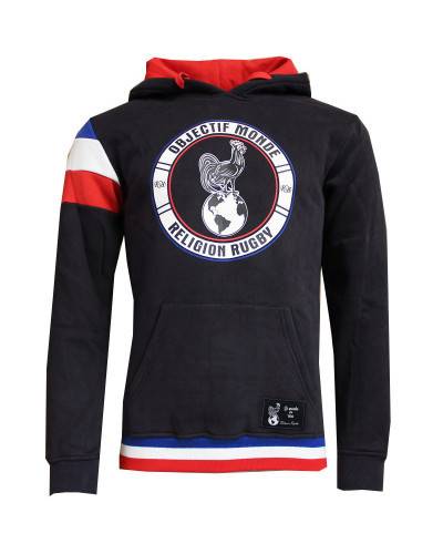 Sweat capuche rugby Objectif Monde - Enfant