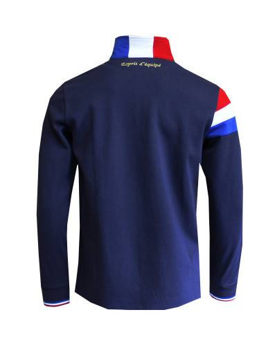 Polo Epaule Tricolore marine - ML - Enfant