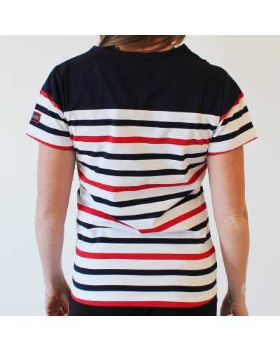T-shirt Marinière Tricolore - marine - Femme