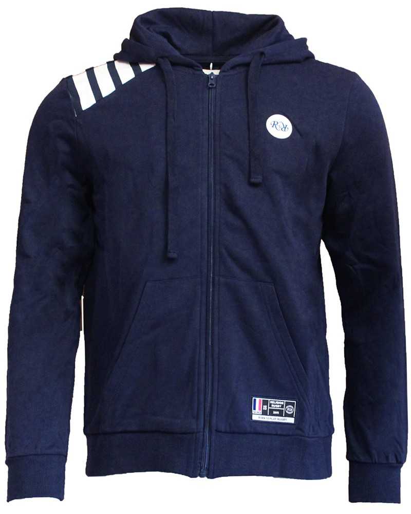 Sweat zippé Epaule Marinière - Enfant