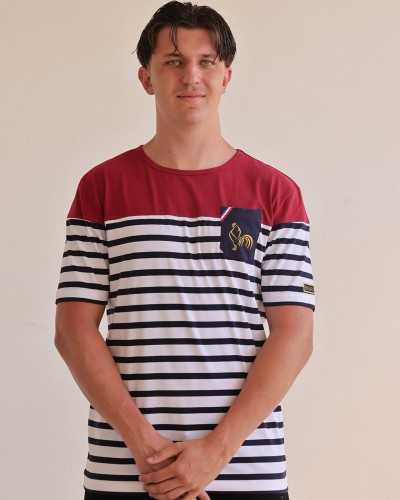 T-shirt de rugby Marinière - L'Aquitaine