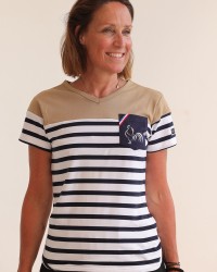 T-shirt Marinière Femme Beach Rugby