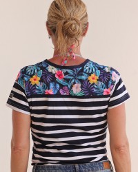 T Shirt Marinière Femme Rugby des Îles