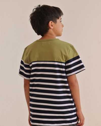 T-shirt rugby Marinière - La Chinée - Enfant