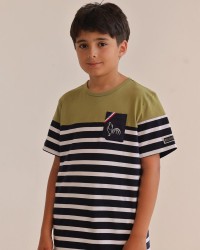 T-shirt rugby Marinière - La Chinée - Enfant