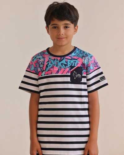 T shirt Rugby Enfant Pink Art