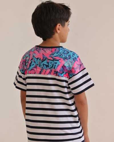 T shirt Rugby Enfant Pink Art