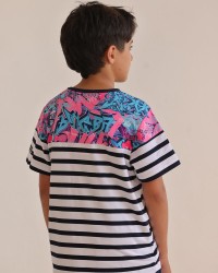 T shirt Rugby Enfant Pink Art