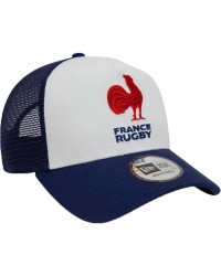 Casquette A-Frame Trucker Fédération Française de Rugby Blanc - New Era x FFR