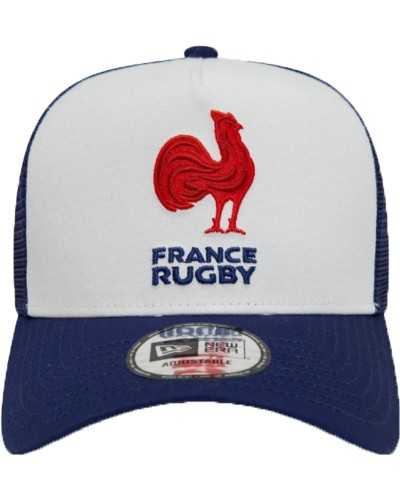 Casquette A-Frame Trucker Fédération Française de Rugby Blanc - New Era x FFR