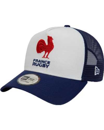 Casquette A-Frame Trucker Fédération Française de Rugby Blanc - New Era x FFR