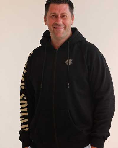 Sweat zippé Rugby Squad - noir