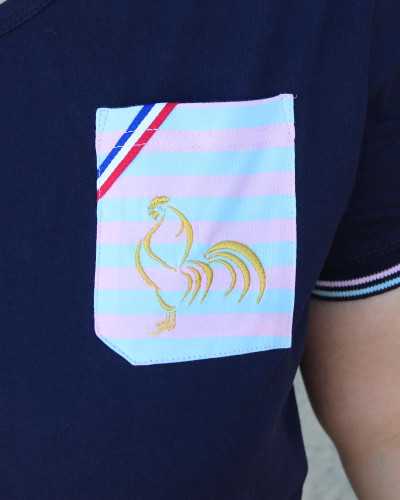 T Shirt Rugby Féminin Poche Pastel