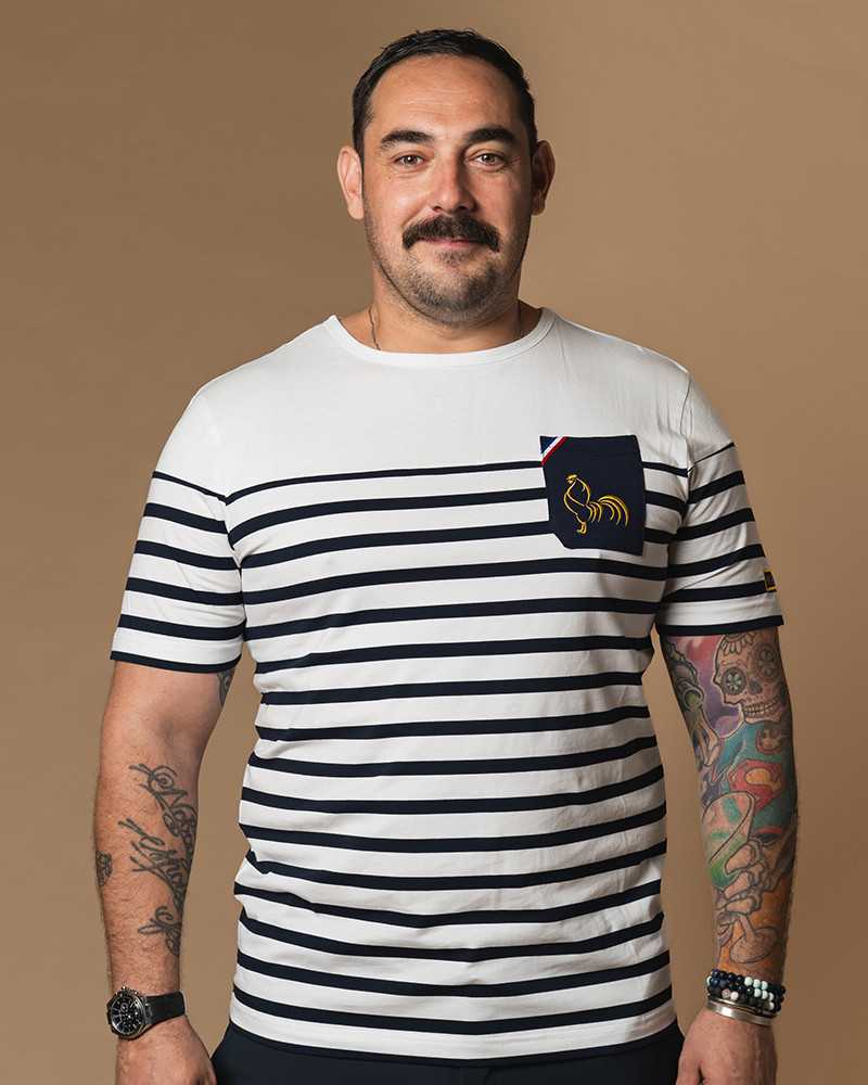 T-shirt rugby France Marinière - La Française