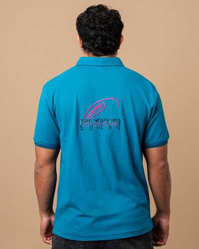 Polo de rugby 'Ballon' bleu tendance