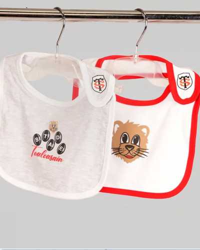 Lot de 2 Bavoirs Bébé Ballons - Stade Toulousain
